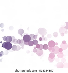 Bubbles Circle Dots Unique Purple Bright Vector Background