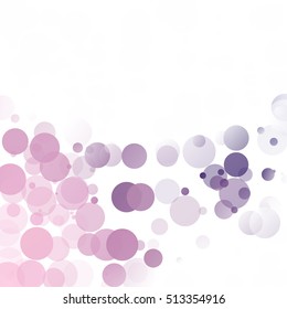Bubbles Circle Dots Unique Purple Bright Vector Background