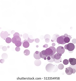 Bubbles Circle Dots Unique Purple Bright Vector Background