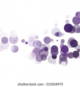 Bubbles Circle Dots Unique Purple Bright Vector Background