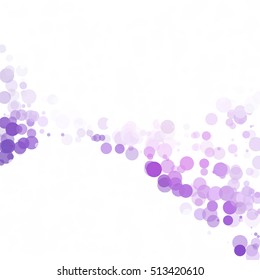 Bubbles Circle Dots Unique Purple Bright Vector Background