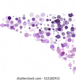 Bubbles Circle Dots Unique Purple Bright Vector Background