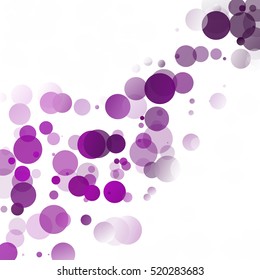 Bubbles Circle Dots Unique Purple Bright Vector Background