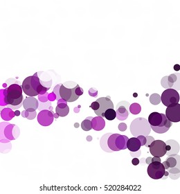 Bubbles Circle Dots Unique Purple Bright Vector Background