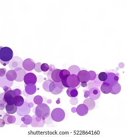 Bubbles Circle Dots Unique Purple Bright Vector Background