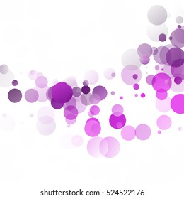 Bubbles Circle Dots Unique Purple Bright Vector Background