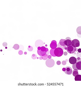 Bubbles Circle Dots Unique Purple Bright Vector Background