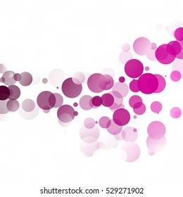 Bubbles Circle Dots Unique Purple Bright Vector Background