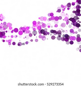 Bubbles Circle Dots Unique Purple Bright Vector Background