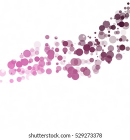 Bubbles Circle Dots Unique Purple Bright Vector Background