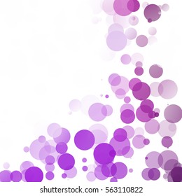 Bubbles Circle Dots Unique Purple Bright Vector Background