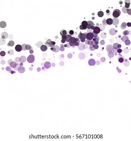 Bubbles Circle Dots Unique Purple Bright Vector Background