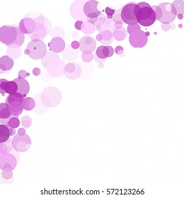 Bubbles Circle Dots Unique Purple Bright Vector Background