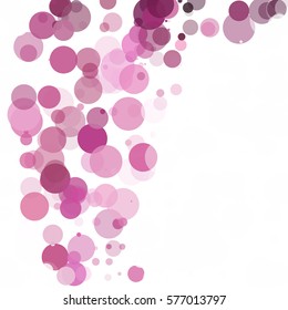Bubbles Circle Dots Unique Purple Bright Vector Background