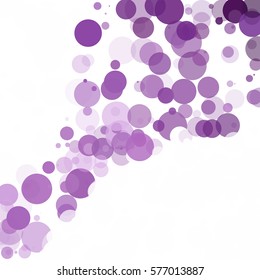 Bubbles Circle Dots Unique Purple Bright Vector Background