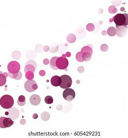 Bubbles Circle Dots Unique Purple Bright Vector Background