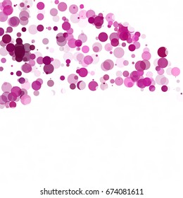 Bubbles Circle Dots Unique Purple Bright Vector Background