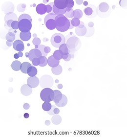 Bubbles Circle Dots Unique Purple Bright Vector Background
