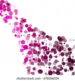 Bubbles Circle Dots Unique Purple Bright Vector Background