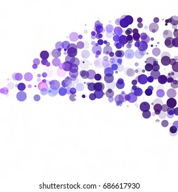 Bubbles Circle Dots Unique Purple Bright Vector Background