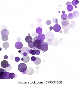 Bubbles Circle Dots Unique Purple Bright Vector Background