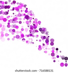 Bubbles Circle Dots Unique Purple Bright Vector Background