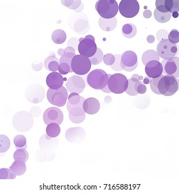Bubbles Circle Dots Unique Purple Bright Vector Background