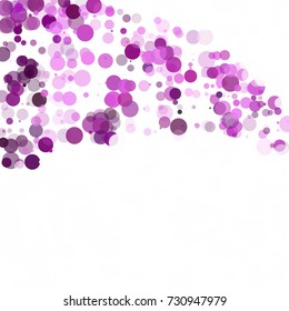 Bubbles Circle Dots Unique Purple Bright Vector Background