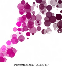 Bubbles Circle Dots Unique Purple Bright Vector Background