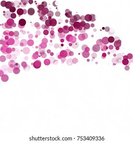 Bubbles Circle Dots Unique Purple Bright Vector Background
