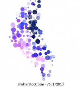Bubbles Circle Dots Unique Purple Bright Vector Background