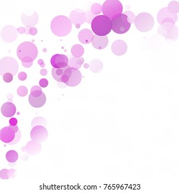 Bubbles Circle Dots Unique Purple Bright Vector Background