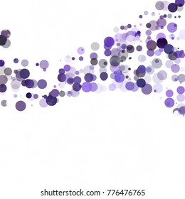 Bubbles Circle Dots Unique Purple Bright Vector Background