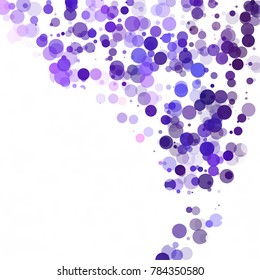 Bubbles Circle Dots Unique Purple Bright Vector Background