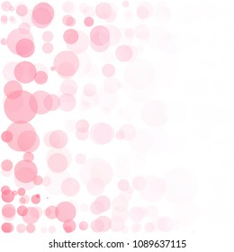 Bubbles Circle Dots Unique Red Bright Vector Background