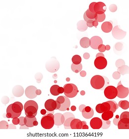 Bubbles Circle Dots Unique Red Bright Vector Background