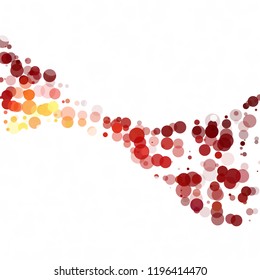 Bubbles Circle Dots Unique Red Bright Vector Background