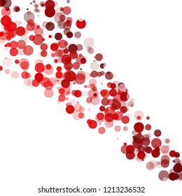 Bubbles Circle Dots Unique Red Bright Vector Background
