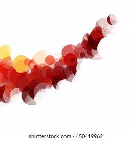 Bubbles Circle Dots Unique Red Bright Vector Background