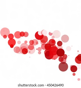 Bubbles Circle Dots Unique Red Bright Vector Background