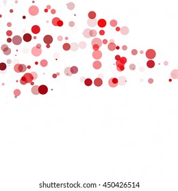 Bubbles Circle Dots Unique Red Bright Vector Background