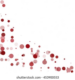Bubbles Circle Dots Unique Red Bright Vector Background