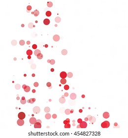 Bubbles Circle Dots Unique Red Bright Vector Background