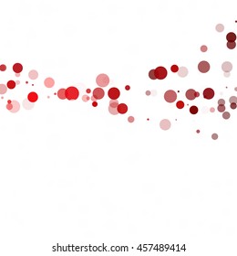 Bubbles Circle Dots Unique Red Bright Vector Background