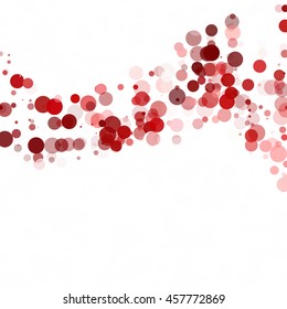 Bubbles Circle Dots Unique Red Bright Vector Background