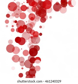 Bubbles Circle Dots Unique Red Bright Vector Background