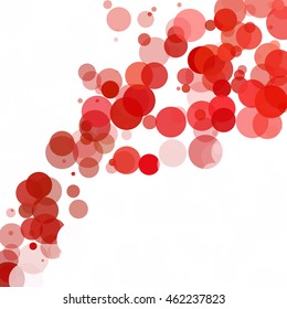Bubbles Circle Dots Unique Red Bright Vector Background