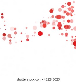 Bubbles Circle Dots Unique Red Bright Vector Background