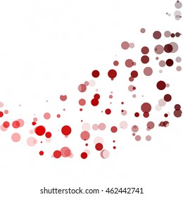 Bubbles Circle Dots Unique Red Bright Vector Background