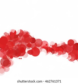 Bubbles Circle Dots Unique Red Bright Vector Background